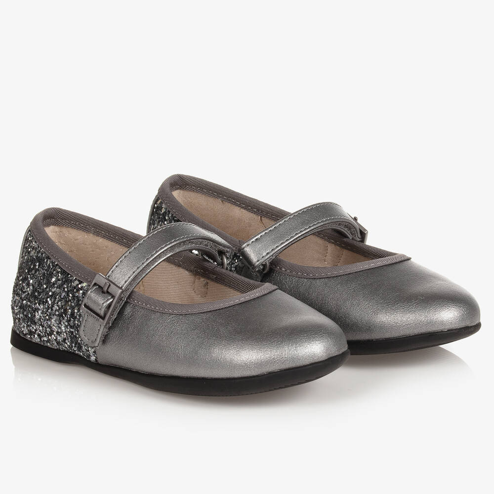 Chaussure argenté sale fille