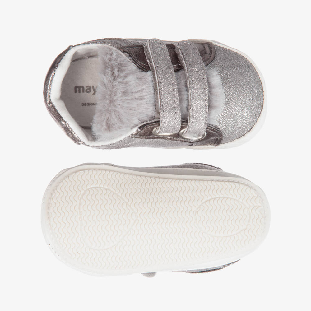 Mayoral Newborn-Girls Silver Pre-Walker Shoes | Childrensalon Outlet