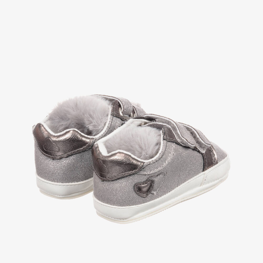 Mayoral Newborn-Girls Silver Pre-Walker Shoes | Childrensalon Outlet