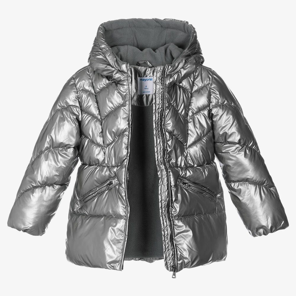 Girls 2025 silver coat