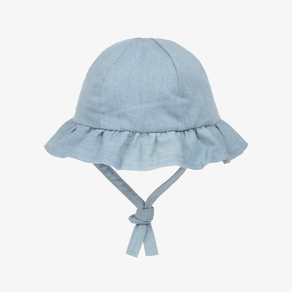 Mayoral Для новорожденных-Шляпка для девочек из голубого шамбре | Childrensalon Outlet