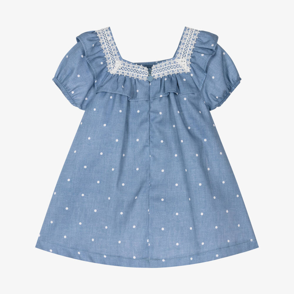 Mayoral-Платье из хлопка в небесных тонах для девочек | Childrensalon Outlet