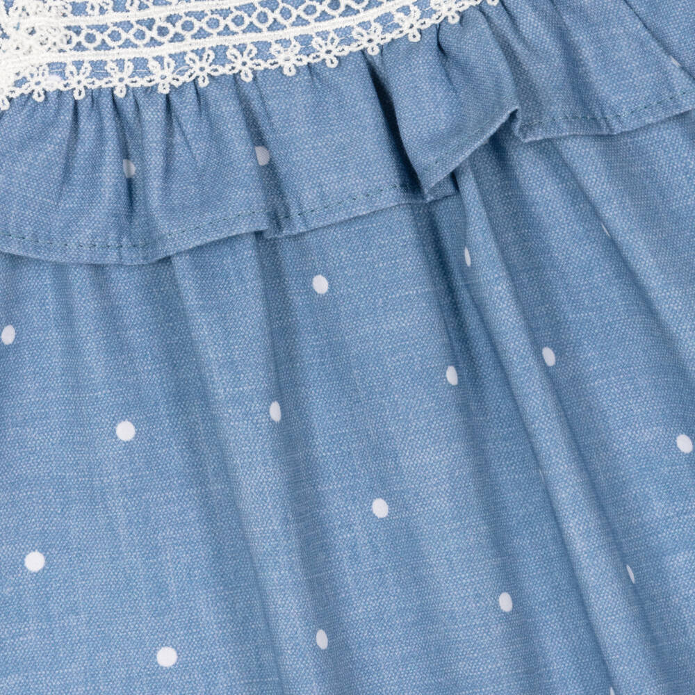 Mayoral-Платье из хлопка в небесных тонах для девочек | Childrensalon Outlet