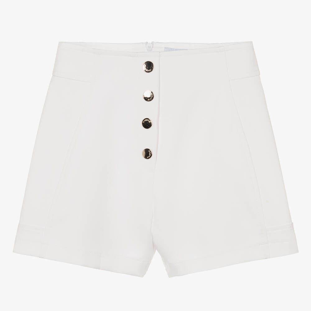 Mayoral - Girls Smart White Shorts | Childrensalon