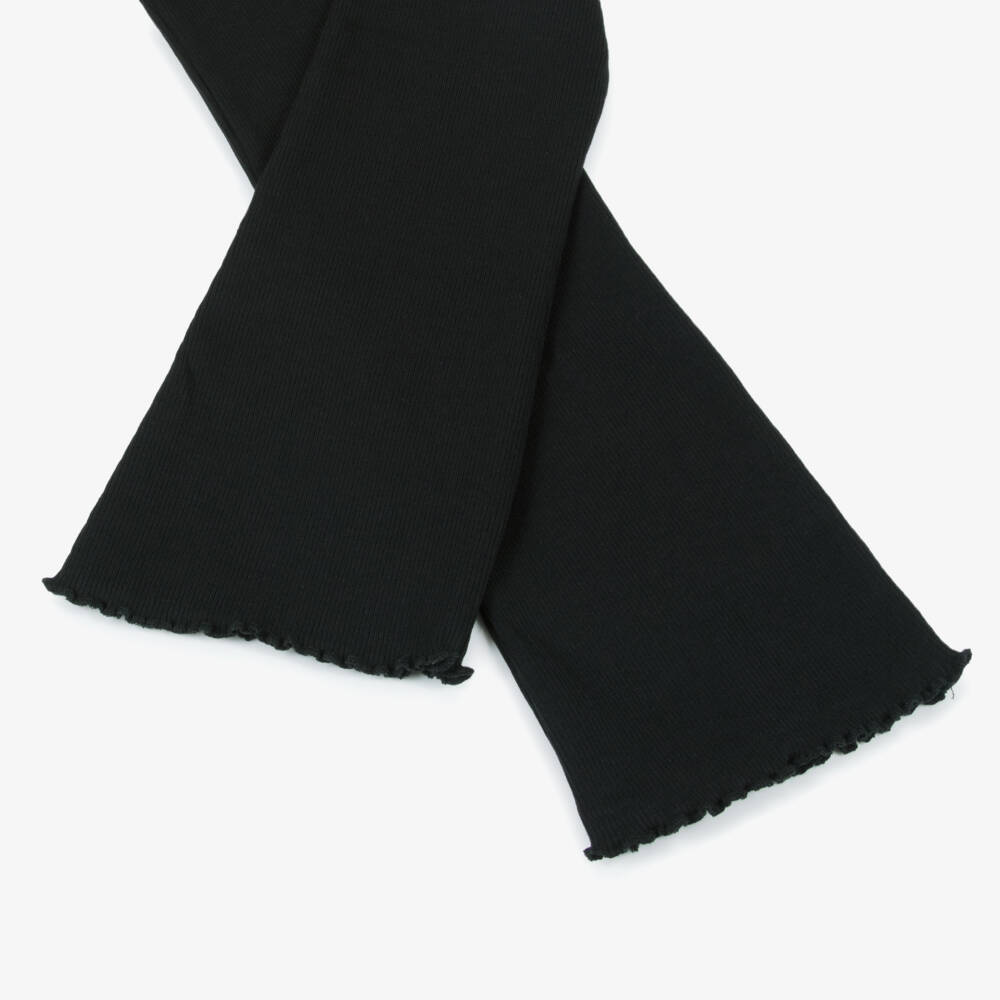 Mayoral-Girls Soft Black Ribbed Leggings | Childrensalon Outlet