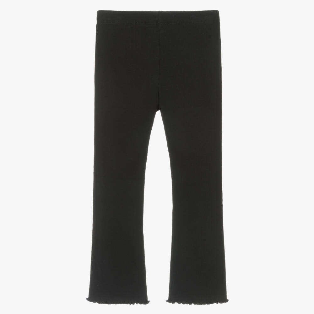 Mayoral-Girls Soft Black Ribbed Leggings | Childrensalon Outlet