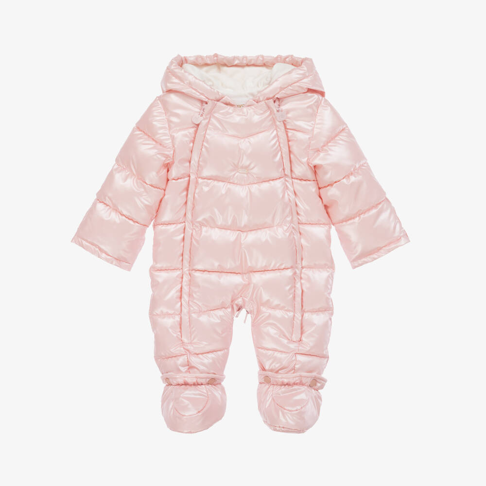 Mayoral Newborn-ملابس ثلجية ناعمة للبنات بلون وردي لامع | Childrensalon Outlet