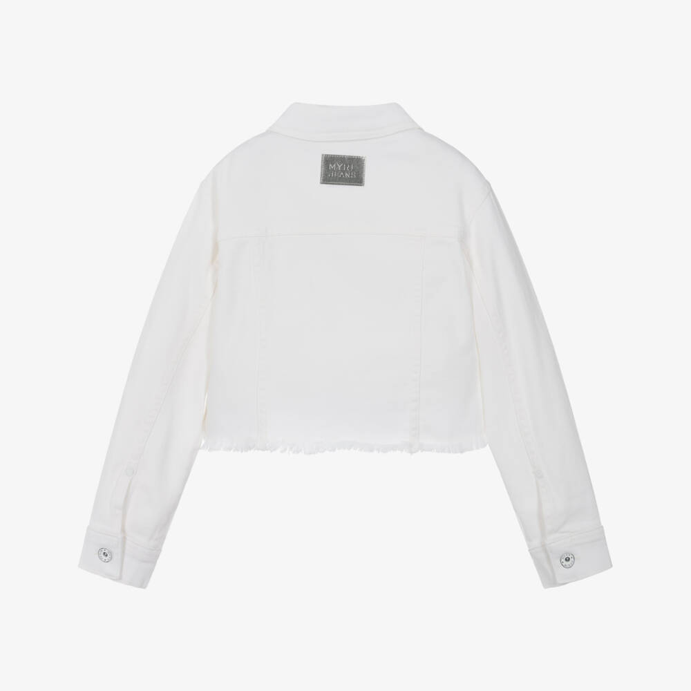 Mayoral-Кремовая джинсовая куртка для девочек | Childrensalon Outlet