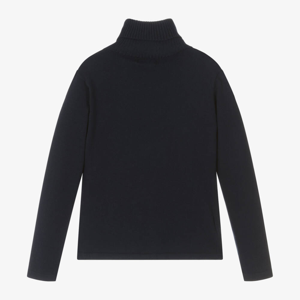 Mayoral-Girls Soft Navy Roll Neck Jumper | Childrensalon Outlet
