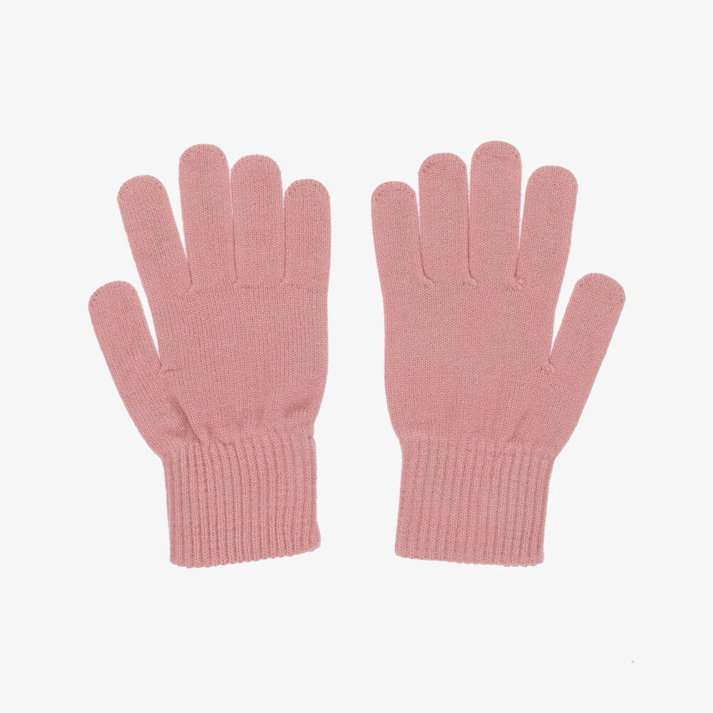 Mayoral-Girls Soft Pink Bow Mittens | Childrensalon Outlet