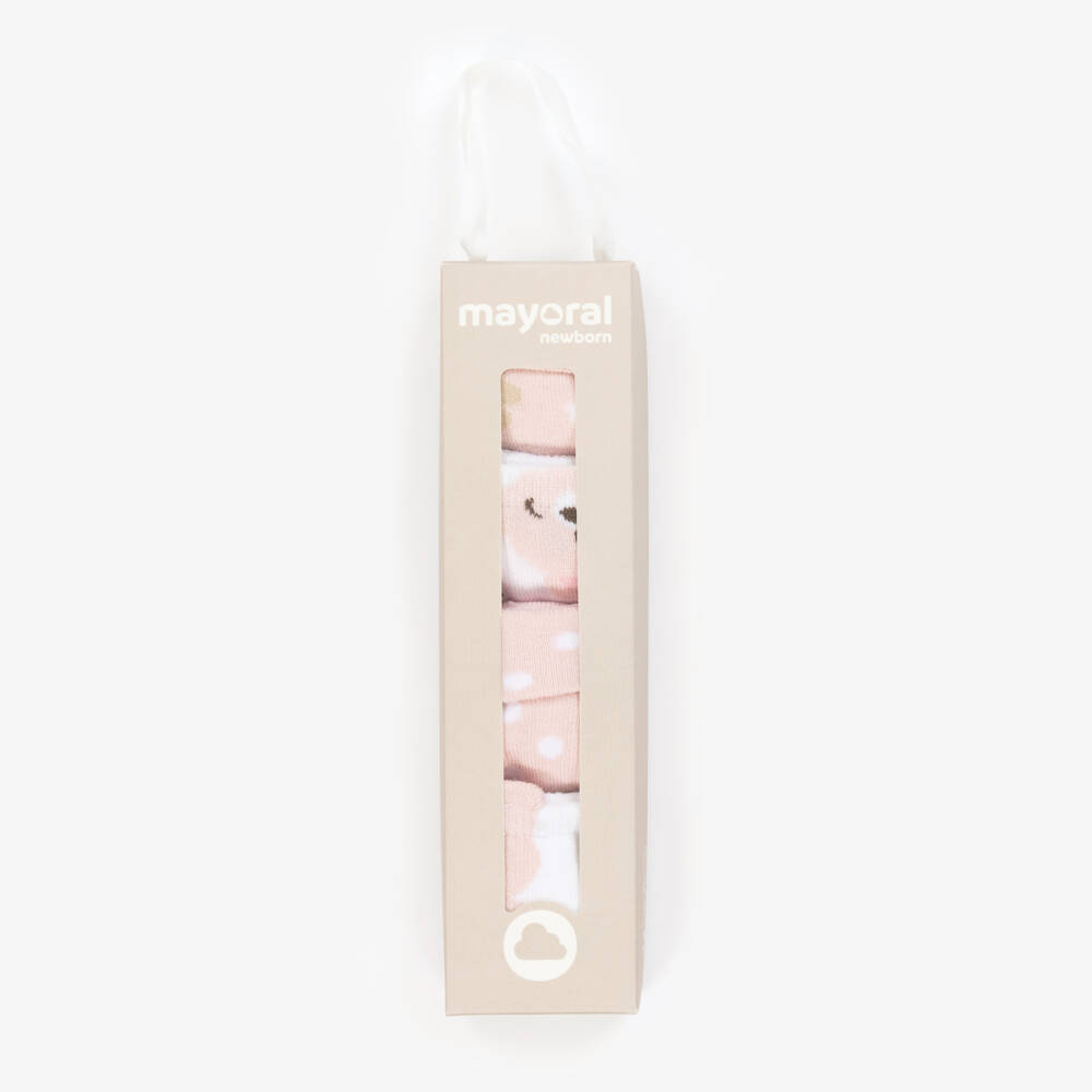 Mayoral Newborn-Girls' Soft Pink Cotton Sock Set | Childrensalon Outlet
