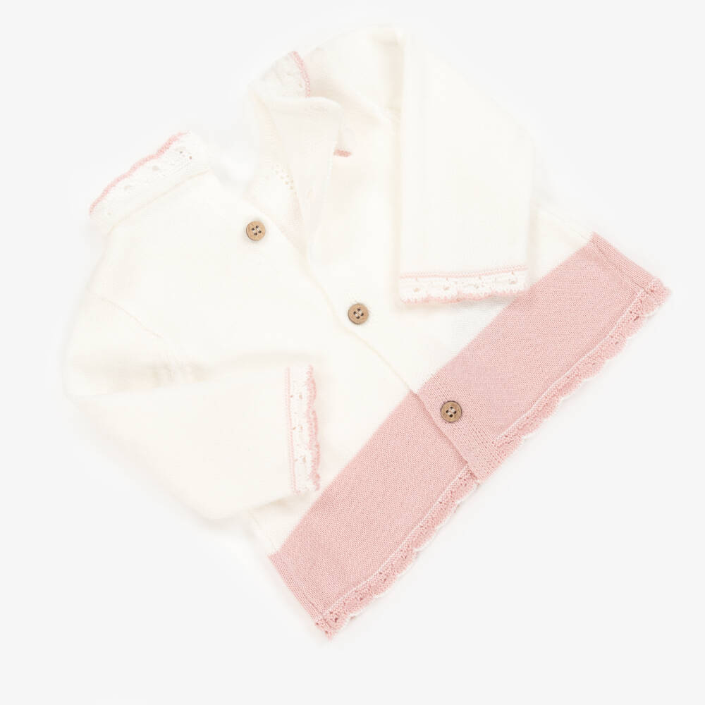 Mayoral Newborn-Girls Soft Pink Knit Babygrow Set | Childrensalon Outlet