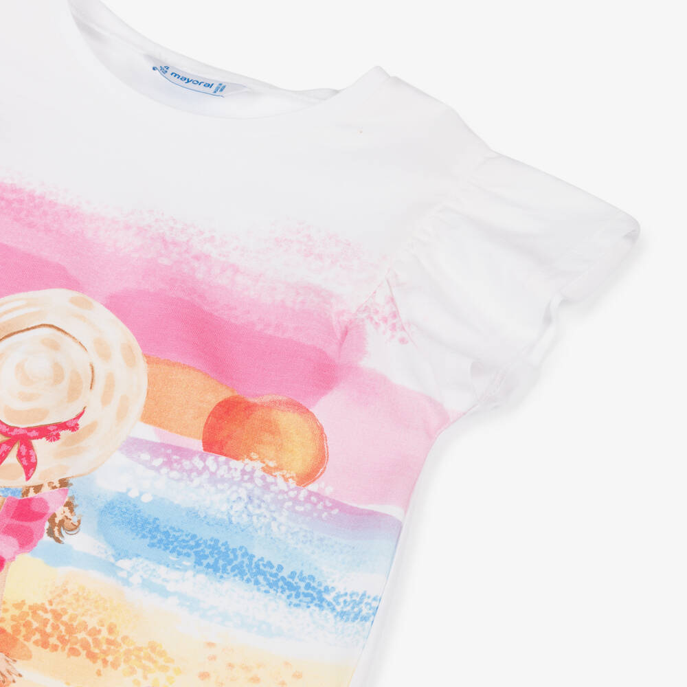 Mayoral-Girls Soft Pink Outfit Ensemble | Childrensalon Outlet