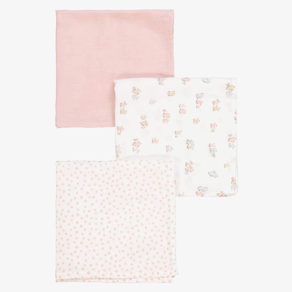 Mayoral Newborn-Girls Soft Pink Trio Cloths | Childrensalon Outlet