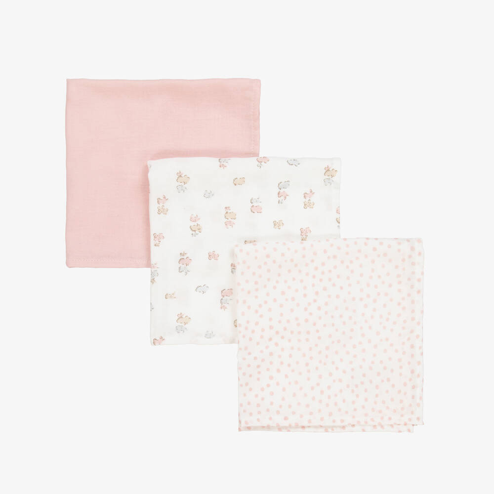 Mayoral Newborn-Girls Soft Pink Trio Cloths | Childrensalon Outlet