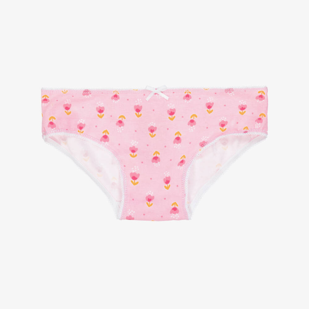 Mayoral-Girls Soft Pink & White Briefs Set | Childrensalon Outlet