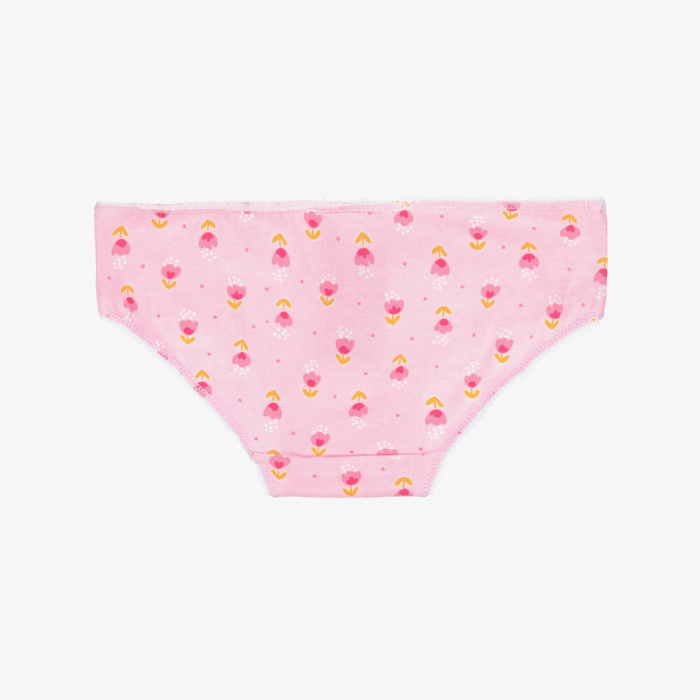 Mayoral-Girls Soft Pink & White Briefs Set | Childrensalon Outlet