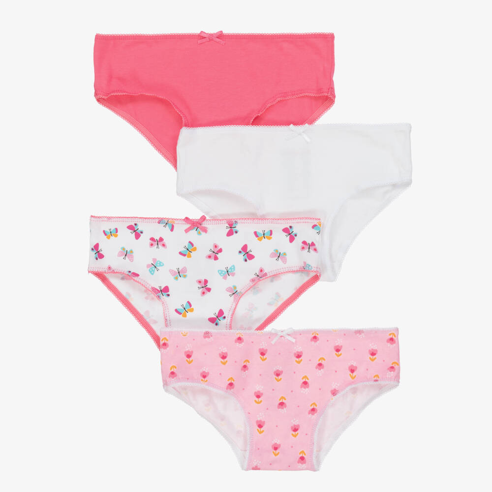 Mayoral-Girls Soft Pink & White Briefs Set | Childrensalon Outlet