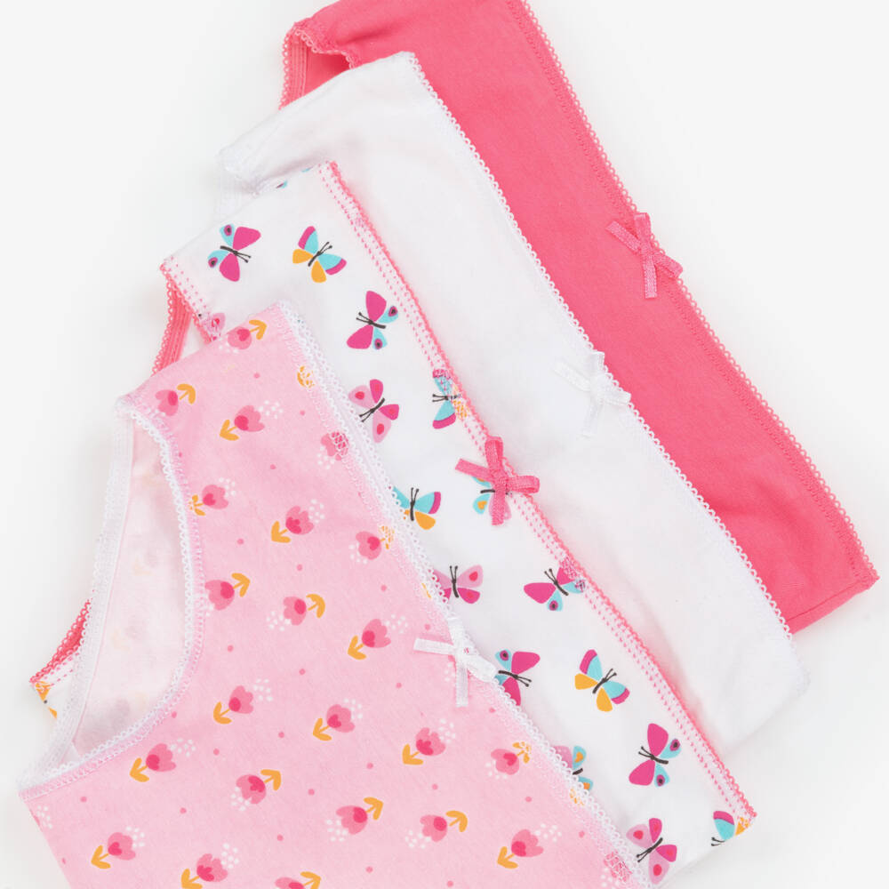 Mayoral-Girls Soft Pink & White Briefs Set | Childrensalon Outlet