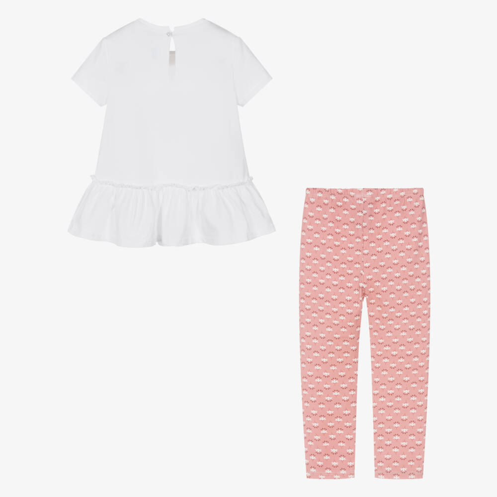 Mayoral-Наряд для девочек мягкий розовый и белый | Childrensalon Outlet