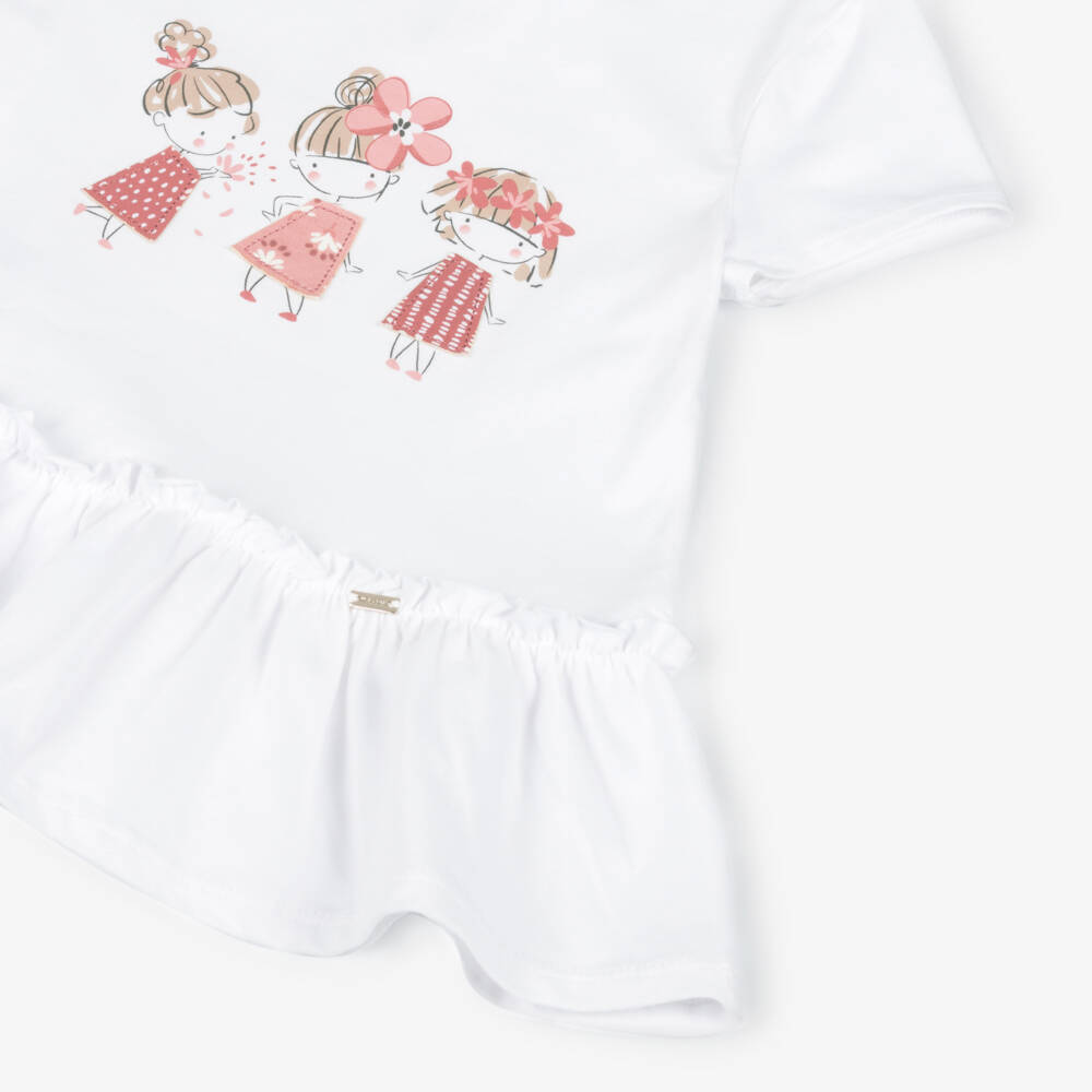 Mayoral-Наряд для девочек мягкий розовый и белый | Childrensalon Outlet