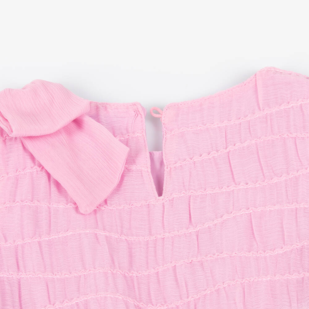 Mayoral-Girls Soft Rose Chiffon Frock | Childrensalon Outlet