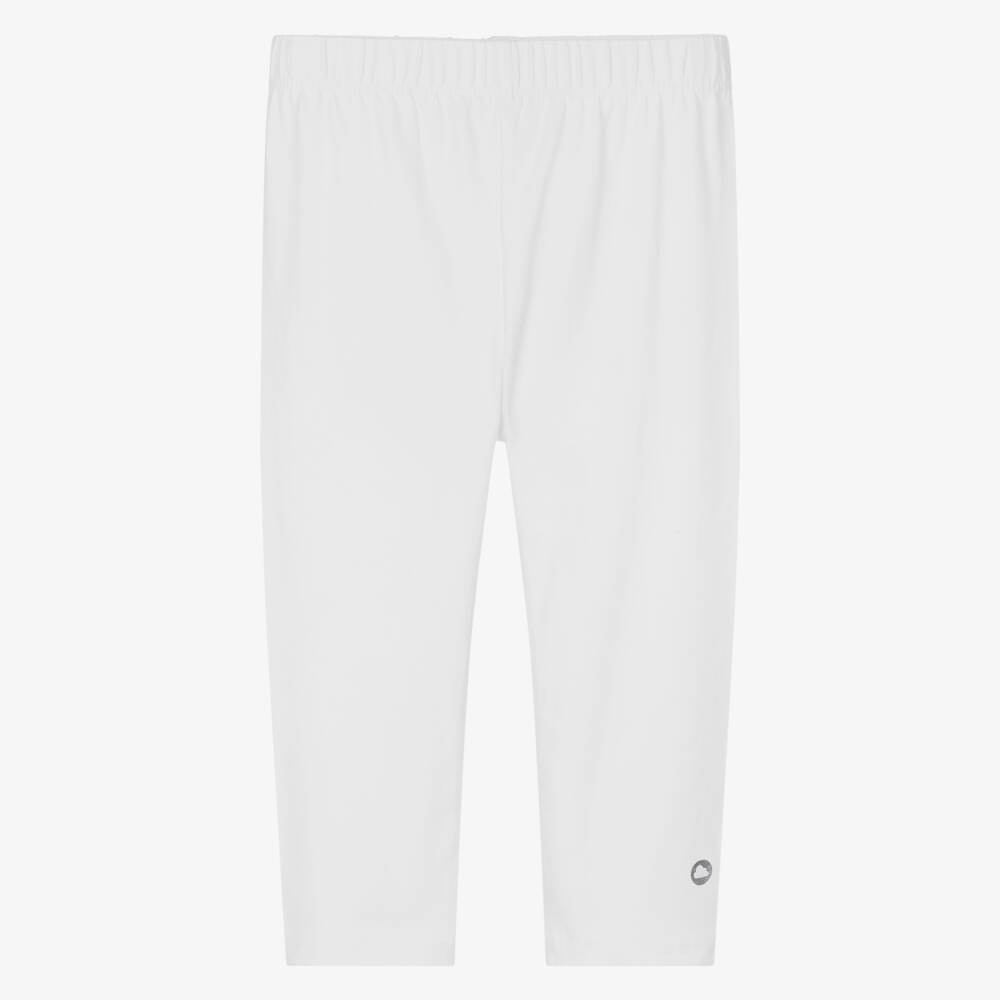 Mayoral-Girls Soft White Cotton Leggings | Childrensalon Outlet