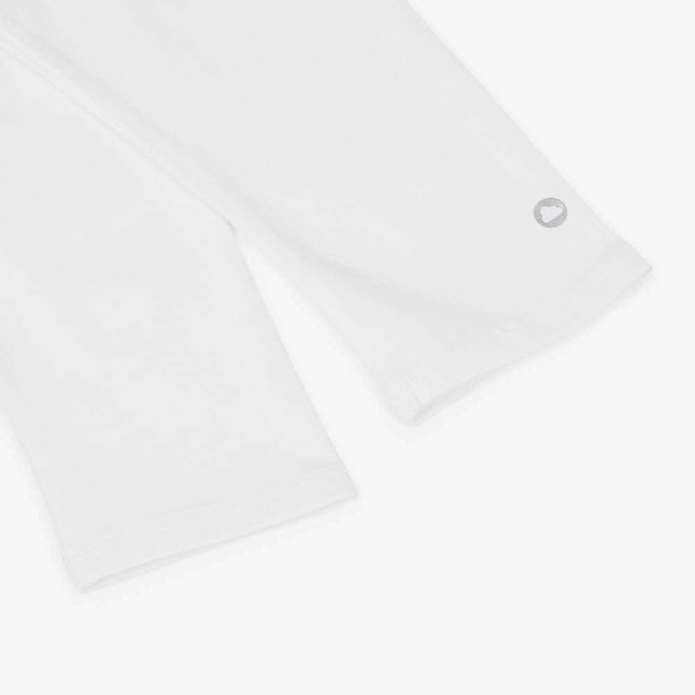 Mayoral-Girls Soft White Cotton Leggings | Childrensalon Outlet