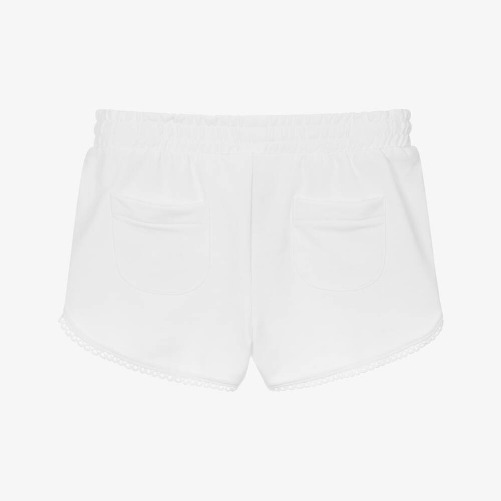 Mayoral-Girls Soft White Jersey Shorts | Childrensalon Outlet