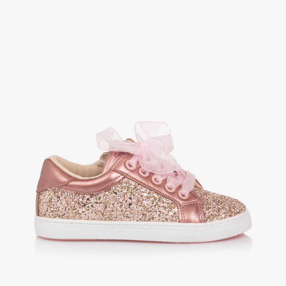 Mayoral-Girls Sparkle Pink Shimmer Sneakers | Childrensalon Outlet