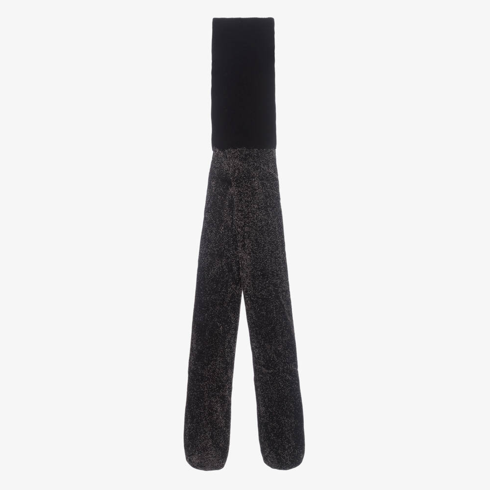 Mayoral-Girls Sparkling Black Knit Tights | Childrensalon Outlet