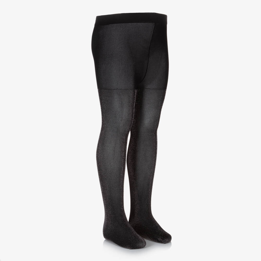 Mayoral-Черные колготки с люрексом для девочек | Childrensalon Outlet