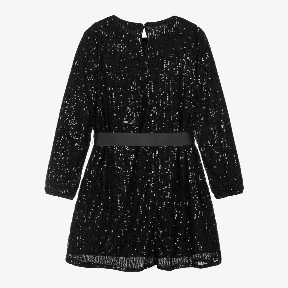 Mayoral-Girls Sparkling Black Tulle Dress | Childrensalon Outlet