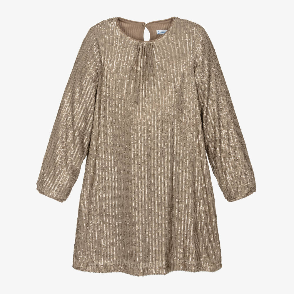 مايورال-فستان ترتر لون ذهبي | Childrensalon Outlet