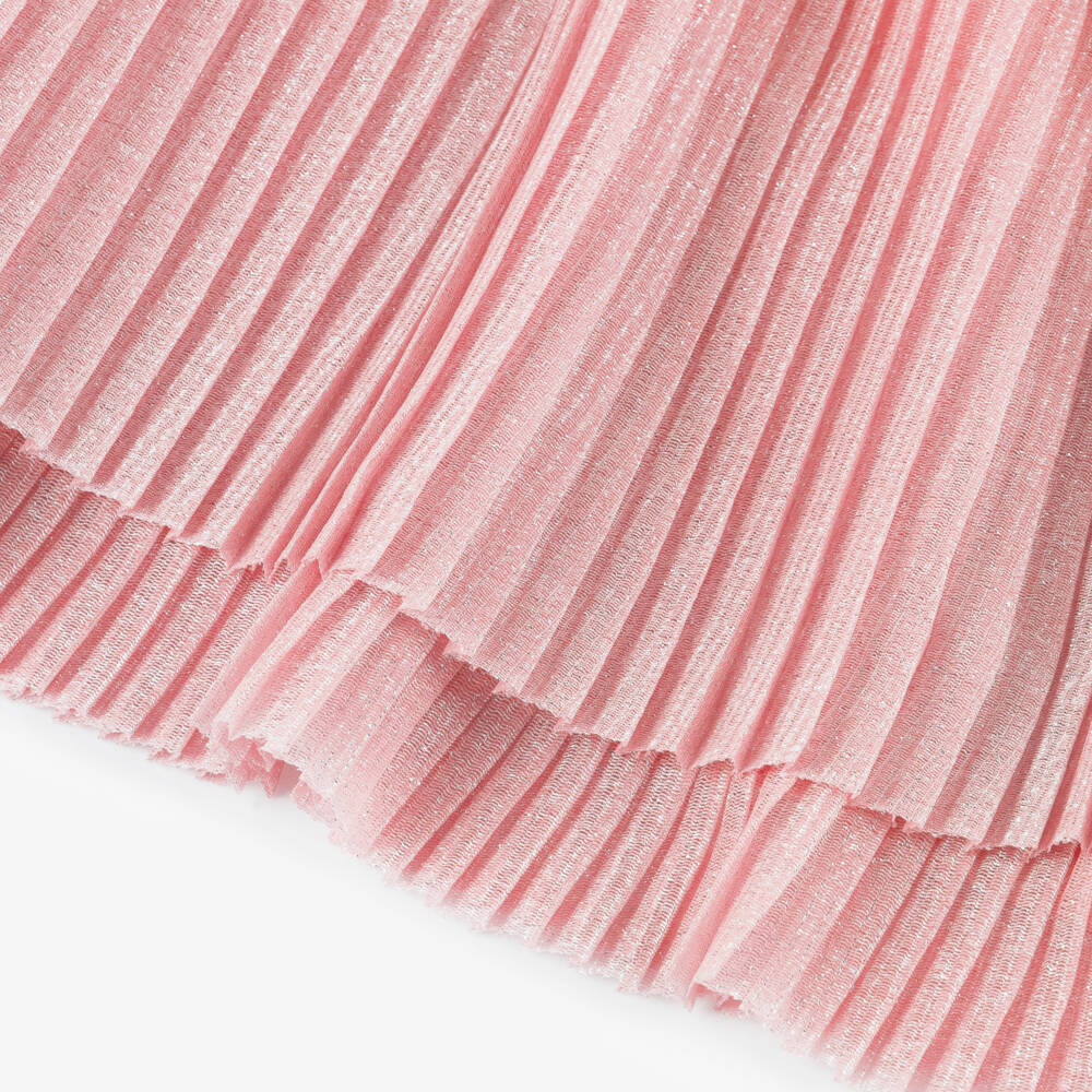 Mayoral-فستان تول وردي لامع للبنات مع فيونكة | Childrensalon Outlet