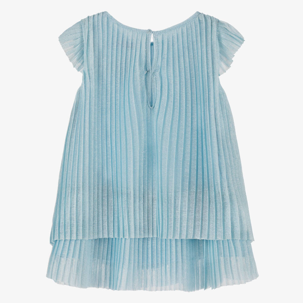 Mayoral-فستان تول براق مطوي للبنات | Childrensalon Outlet