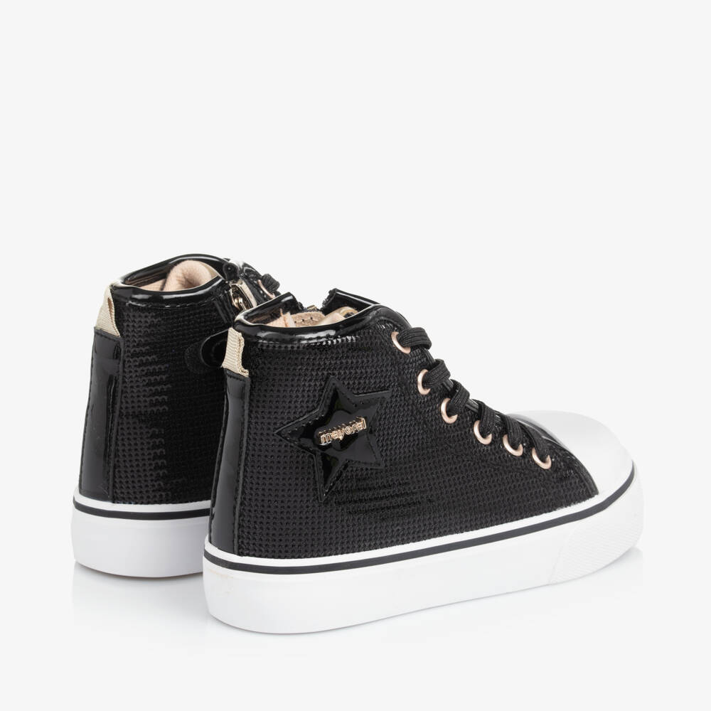Mayoral-Girls Sparkly Black High-Tops | Childrensalon Outlet