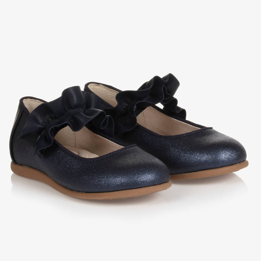 Mayoral - Girls Sparkly Blue Pump Shoes | Childrensalon