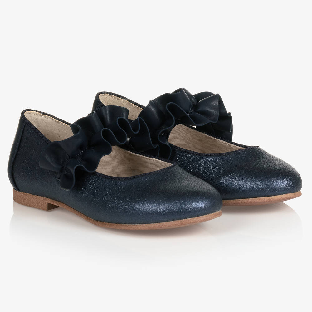 Mayoral - Girls Sparkly Blue Pump Shoes | Childrensalon