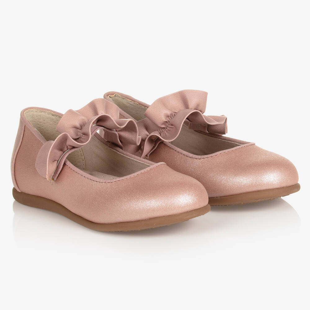 Mayoral - حذاء بمب أطفال بناتي جلد صناعي لون زهري | Childrensalon