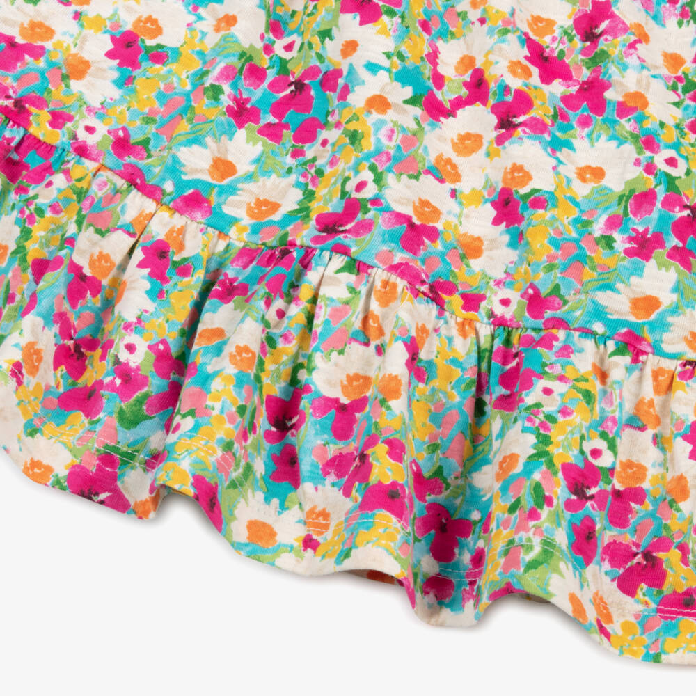 Mayoral-Girls Springtime Pink Floral Frock | Childrensalon Outlet