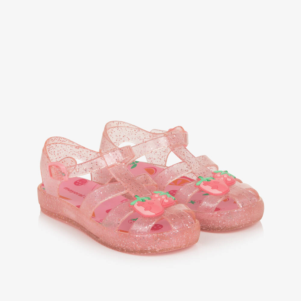 Mayoral-Girls' Strawberry Pink Jelly Shoes | Childrensalon Outlet