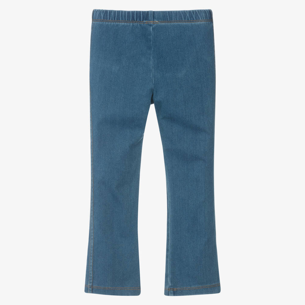 Mayoral-Girls Stretchy Blue Flare Jeans | Childrensalon Outlet