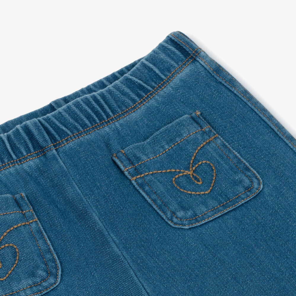 Mayoral-Girls Stretchy Blue Flare Jeans | Childrensalon Outlet
