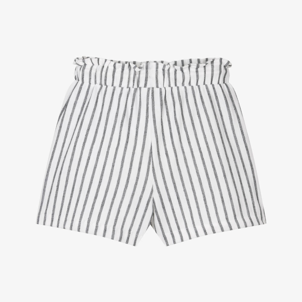 Mayoral-شورت قطن مخطط للبنات للعب | Childrensalon Outlet