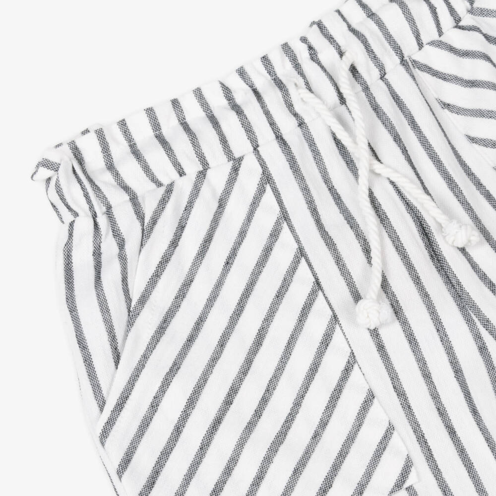 Mayoral-شورت قطن مخطط للبنات للعب | Childrensalon Outlet