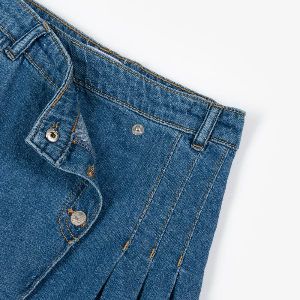 Mayoral-Girls Stylish Indigo Cotton Skirt | Childrensalon Outlet