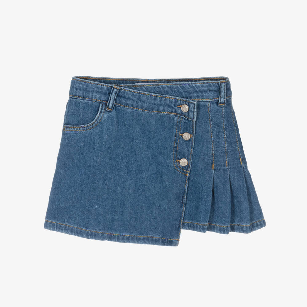 Mayoral-Girls Stylish Indigo Cotton Skirt | Childrensalon Outlet