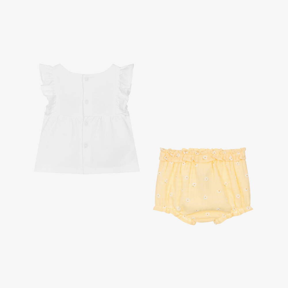 Mayoral Newborn-Girls Sunlit Blooms Cotton Ensemble | Childrensalon Outlet