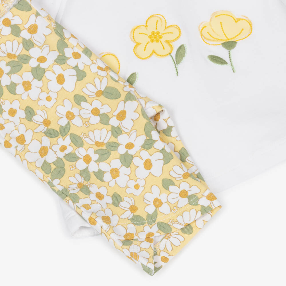 Mayoral Newborn-Girls Sunny Daisy Cotton Ensemble | Childrensalon Outlet